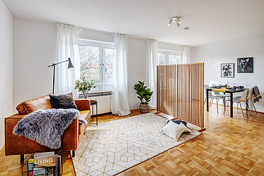 Schwabing: Soleggiato appartamento di 1 stanza - vivere tranquillo ma anche centrale