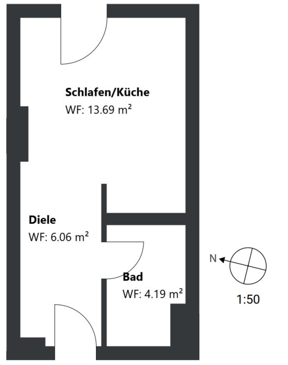 Appartamento a 1 camera | München-Ramersdorf | 70474 | nicht maßstabsgetreu