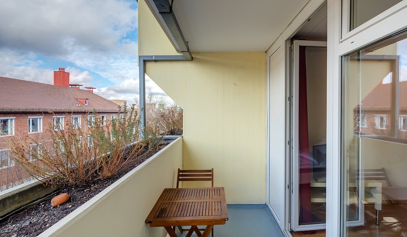 Appartamento a 1 camera | München-Isarvorstadt | 2110ML3 | Sonniger Balkon