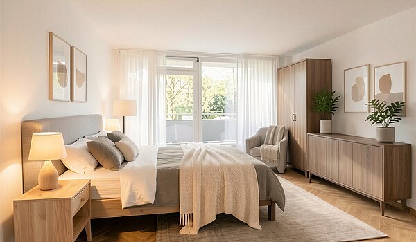 Appartamento a 3.5 camere | München-Bogenhausen | 703051 | Schlafen - (KI generiert)