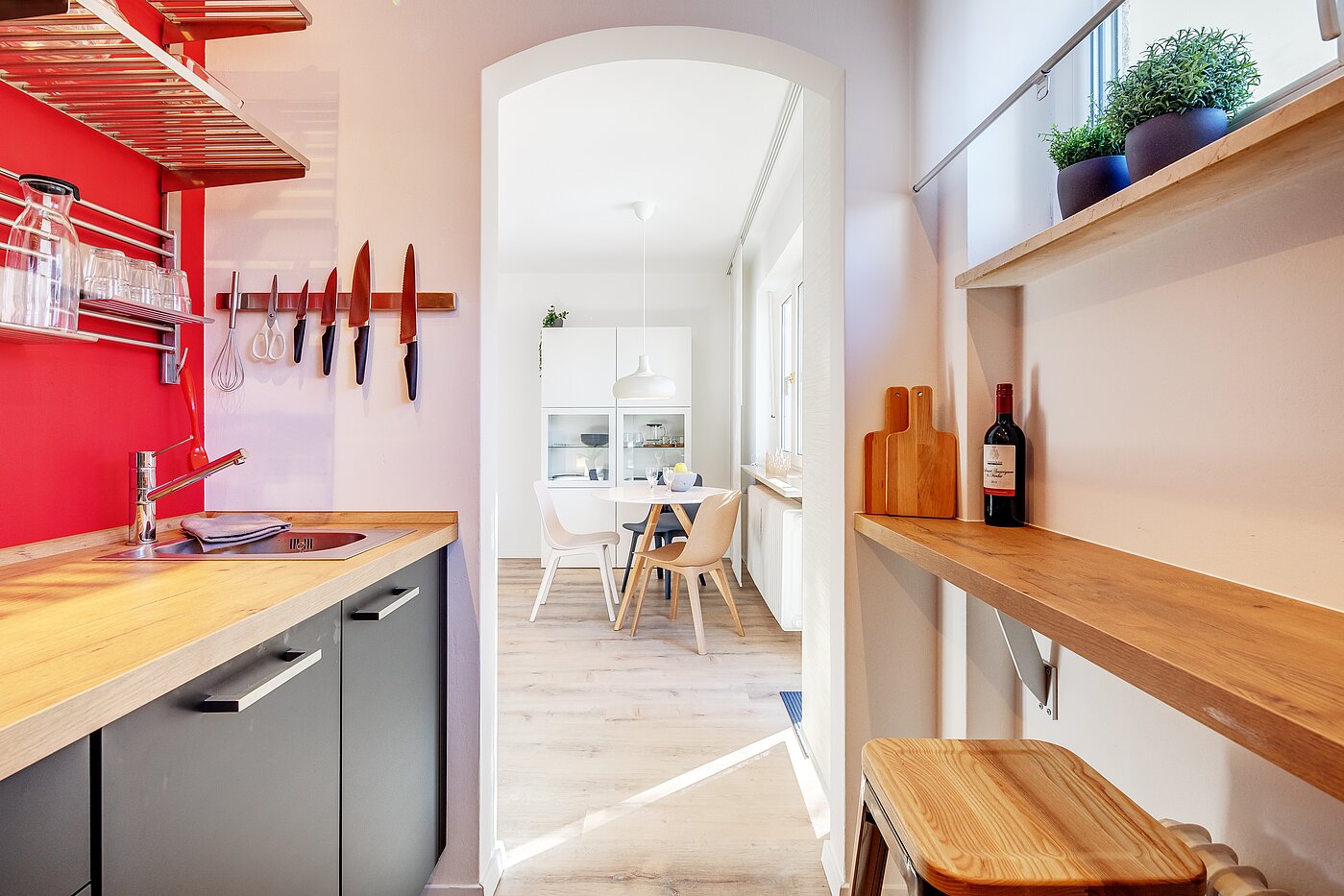 Appartamento al piano terra a 2 camere | München-Moosach | 70462 | Blick auf den Essbereich