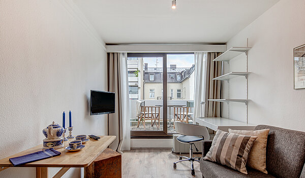 Apartment a 1 camera | München-Maxvorstadt | 70448 | Große Fensterfront