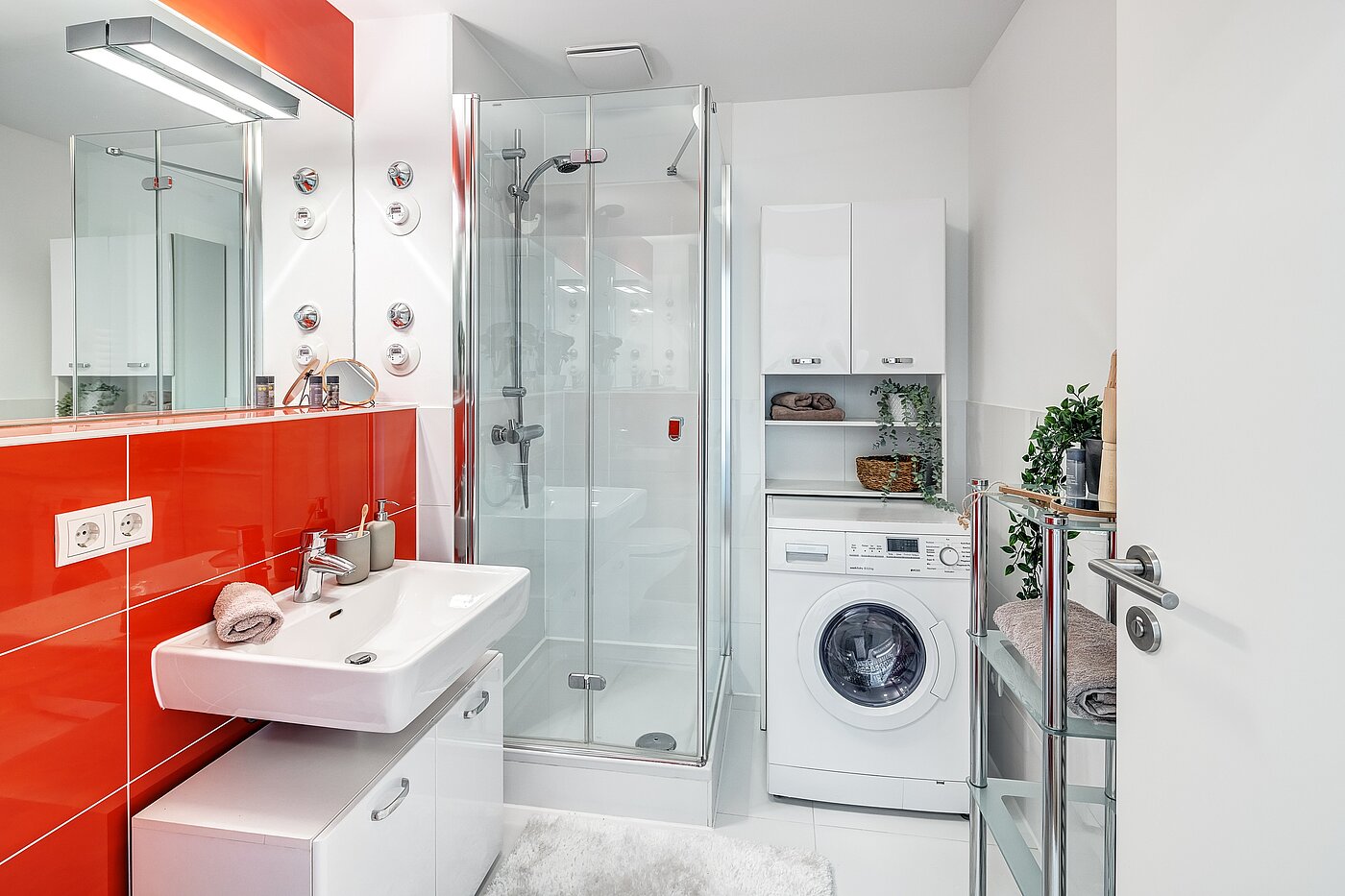 Appartamento al piano terra a 2 camere | München-Riem | 2201ML1 | ...Dusche und Waschtrockner