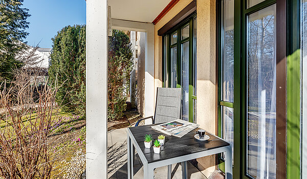 Appartamento al piano terra a 2 camere | München-Feldmoching | 70424 | Sonnige Westterrasse