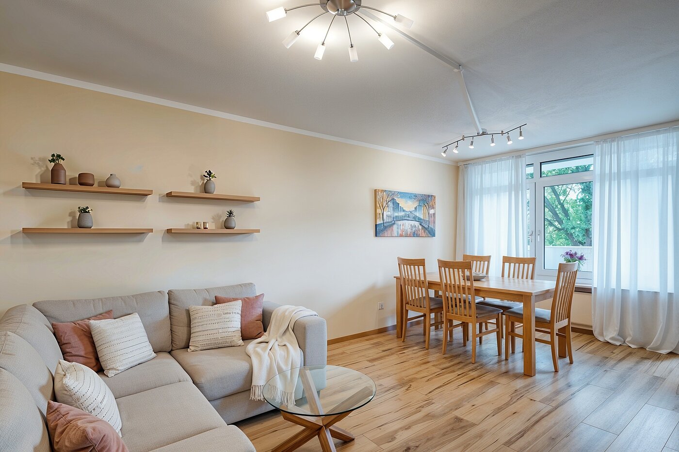 Appartamento a 4 camere | München-Aubing | 70276 | KI-generiertes Möblierungsbeispiel