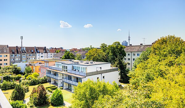Appartamento a 1 camera | München-Milbertshofen | 704371 | Grüne Außenansicht