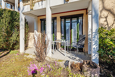 Fasanerie: luminoso appartamento con giardino di 2 locali in posizione tranquilla e centrale