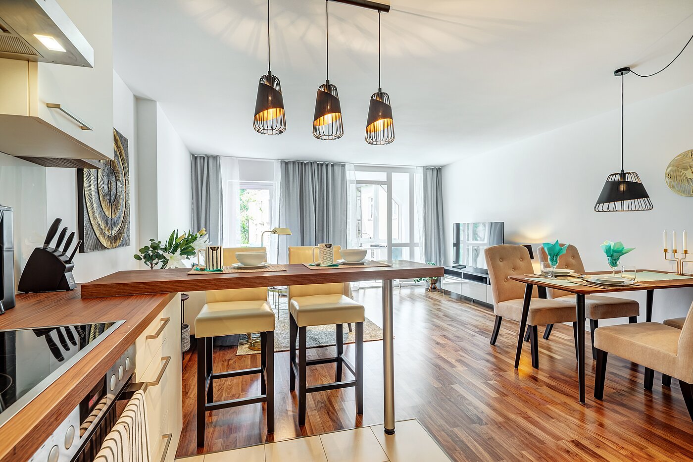 Appartamento a 2 camere | München-Schwabing | 70434 | ...und Frühstückstheke...