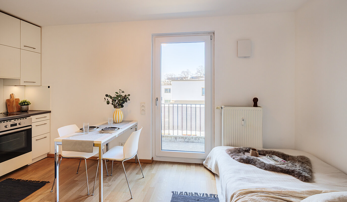 Apartment a 1 camera | München-Ramersdorf | 70415 | Wohn- und Schlafzimmer
