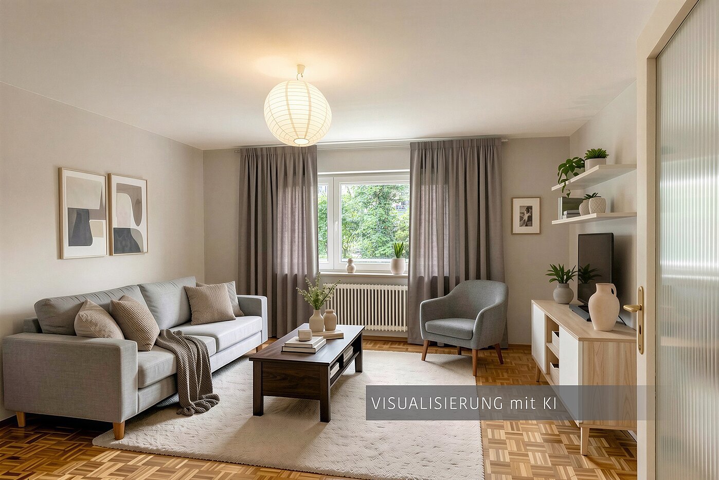 Piano rialzato a 2.5 camere | München-Schwabing | 70441 | Visualisierung mit KI