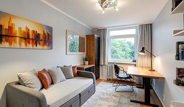 Appartamento a 4 camere | München-Aubing | 70276 | KI-generiertes Möblierungsbeispiel