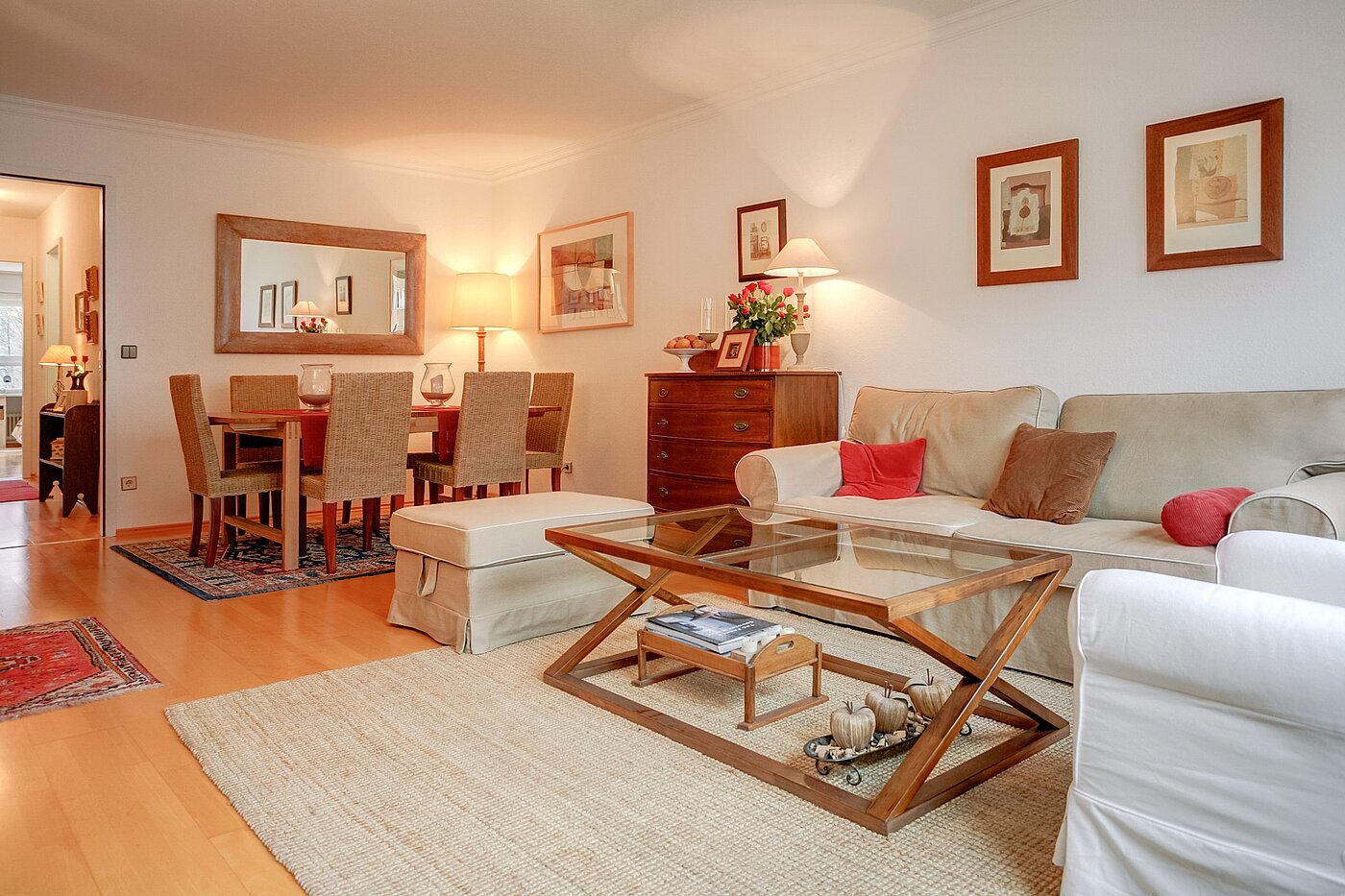Appartamento a 3 camere | München-Au | 2003ML17 | Helles Wohnzimmer mit Essplatz