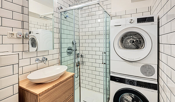 Appartamento a 3 camere | München-Haidhausen | 70447 | Badezimmer mit Waschmaschine