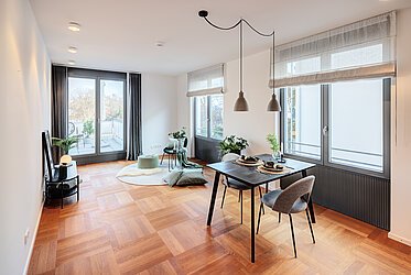 Schwabing: esclusivo appartamento di 2 locali con ampia terrazza sul tetto