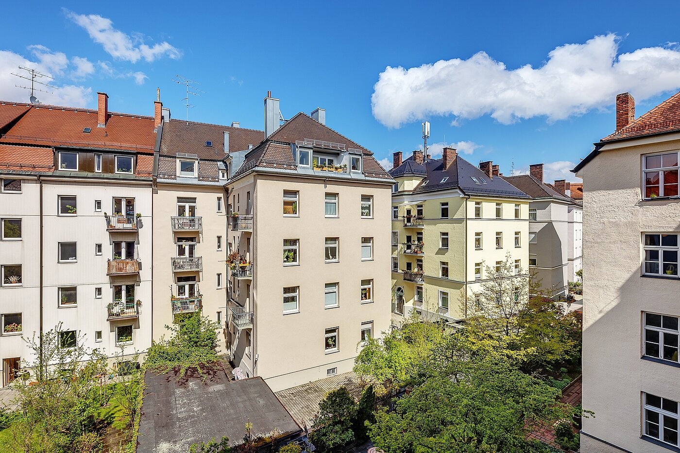 Appartamento a 1.5 camere | München-Schwanthalerhöhe | 2211ML8 | Aussicht vom Balkon