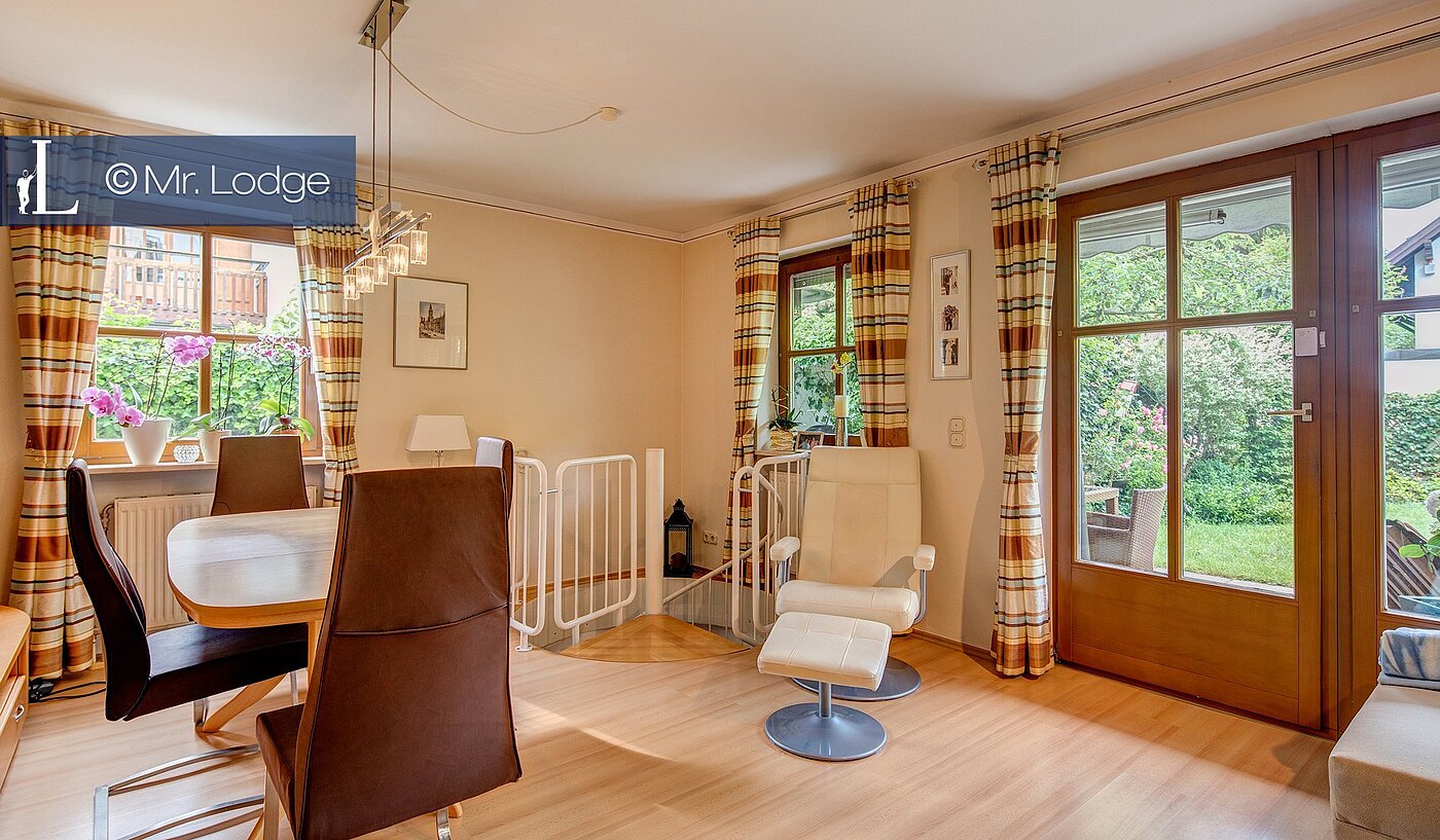 Appartamento al piano terra a 2 camere | München-Lochhausen | 1706ML1 | Wohnen/Essen/Süd-Terrasse