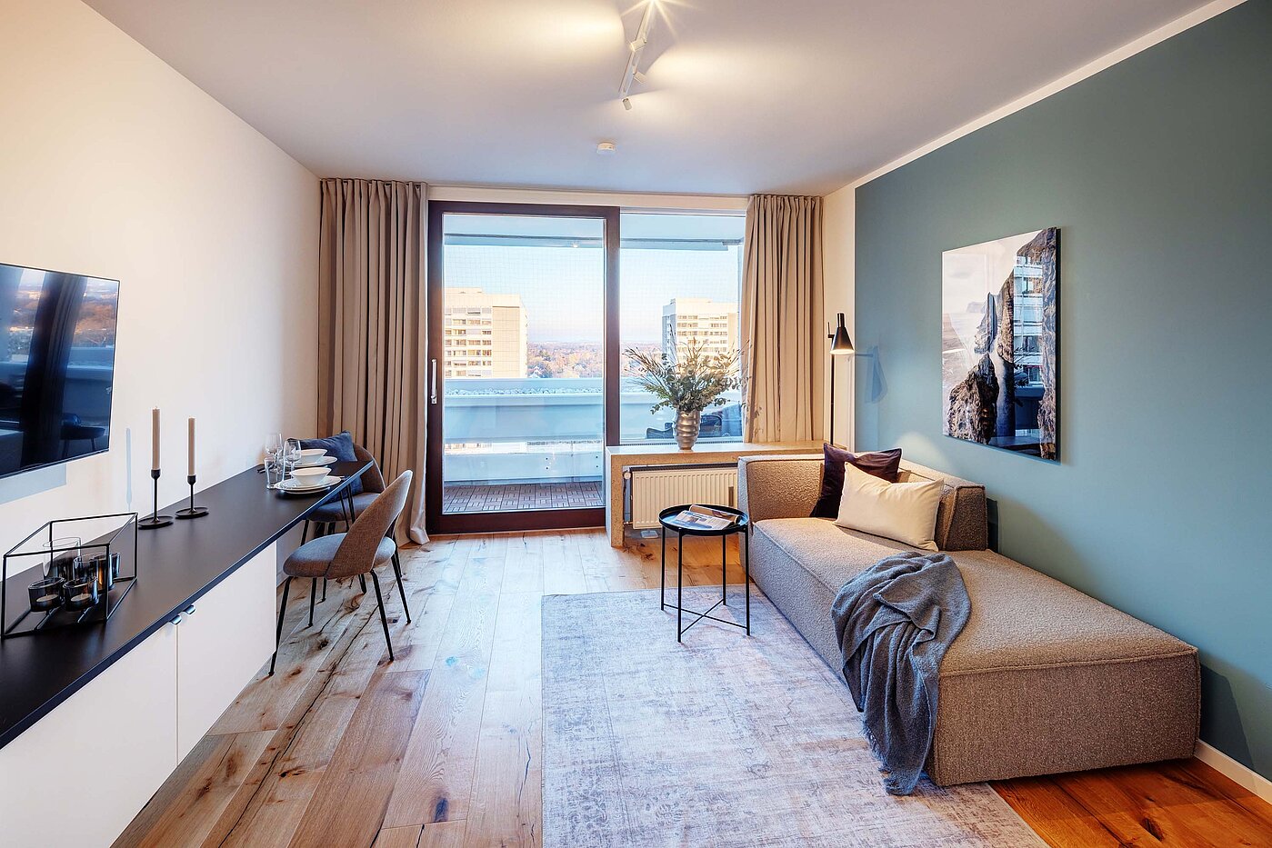 Appartamento a 1 camera | München-Bogenhausen | 70457 | Zugang zur Loggia