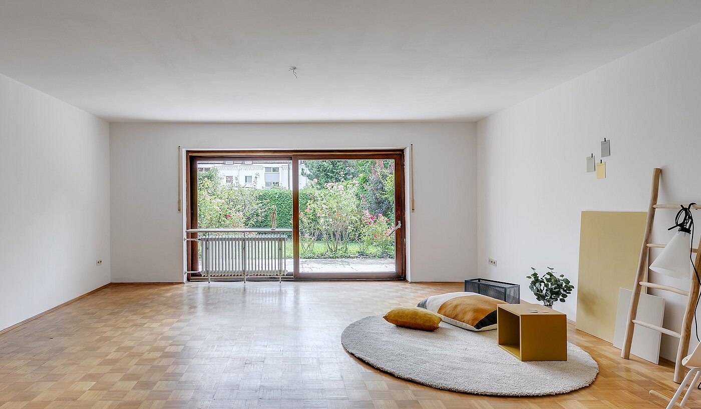 Casa centrale a schiera a 5 camere | München-Obermenzing | 1907ML6 | Sonniges Wohnzimmer