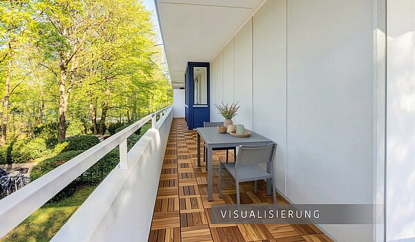 Appartamento a 3.5 camere | München-Bogenhausen | 703052 | Schattiger Nordbalkon (Visualisierung)