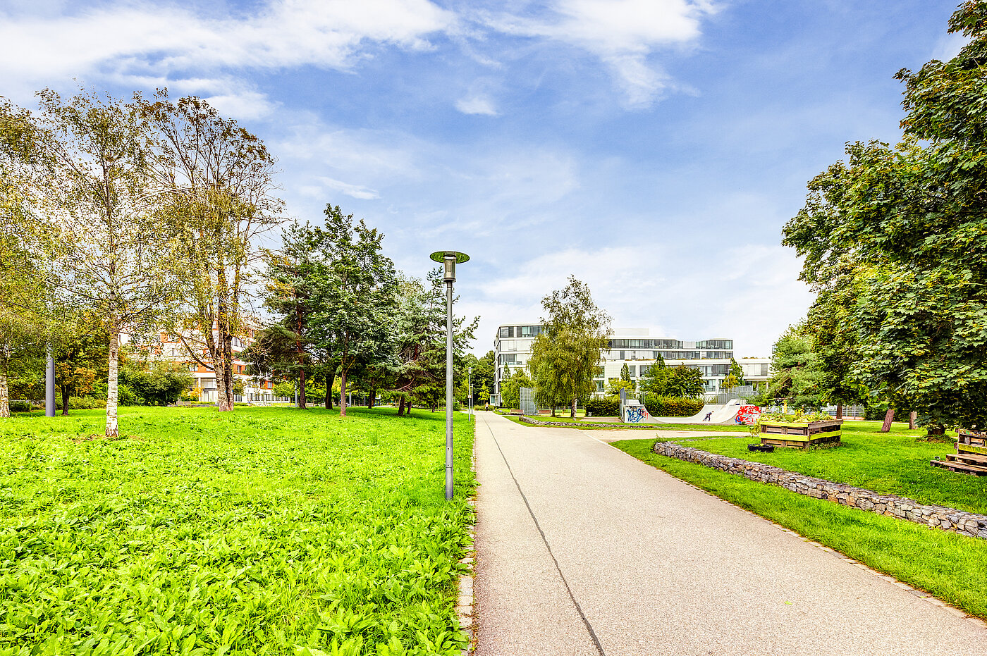 Appartamento a 2 camere | München-Schwabing | 70153 | Viele Grünflächen innerhalb der Parkstadt