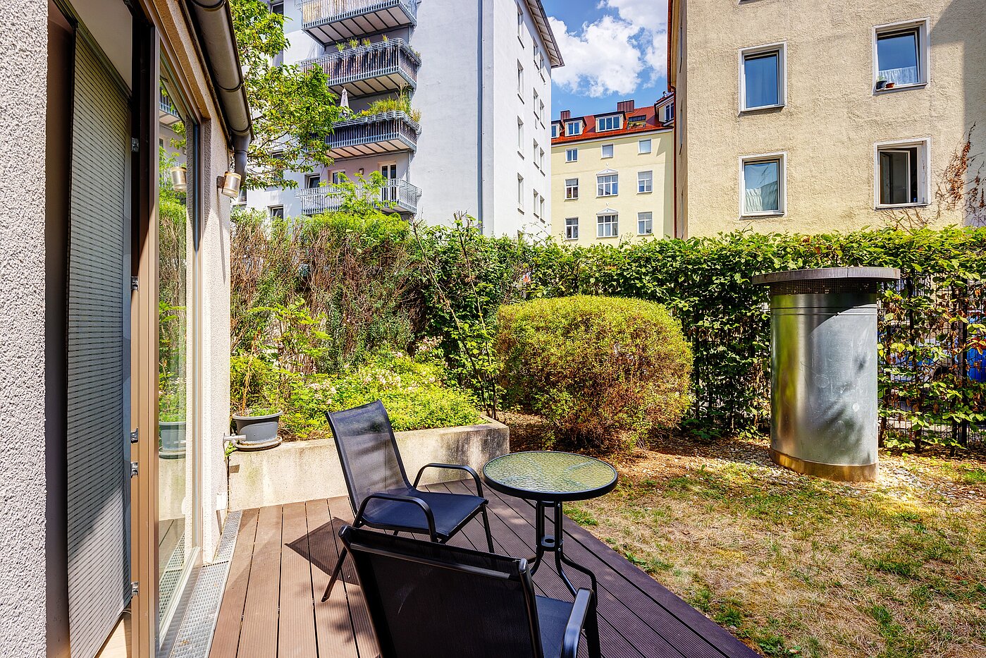 Appartamento a 2 camere | München-Au | 70108 | Terrasse mit Süd-Ausrichtung