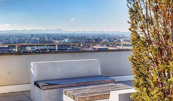 Apartment a 1.5 camere | München-Neuhausen | 703131 | Dachterrasse mit 360° Panorama