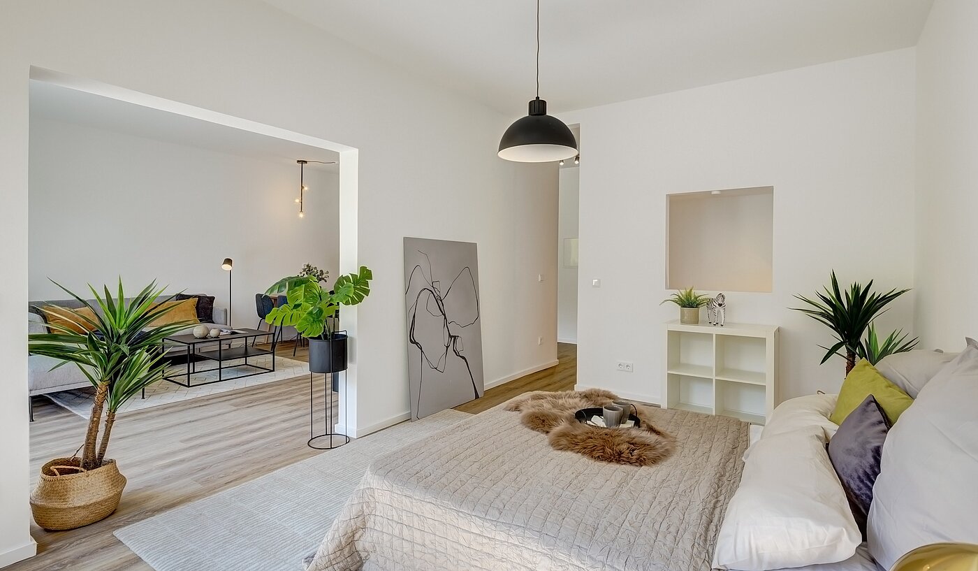 Appartamento a 2.5 camere | München-Obermenzing | 700191 | ...mit Schiebetür zum Wohnzimmer