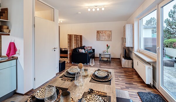 Appartamento a 1 camera | Karlsfeld | 70460 | Wohn-, Ess- und Schlafbereich