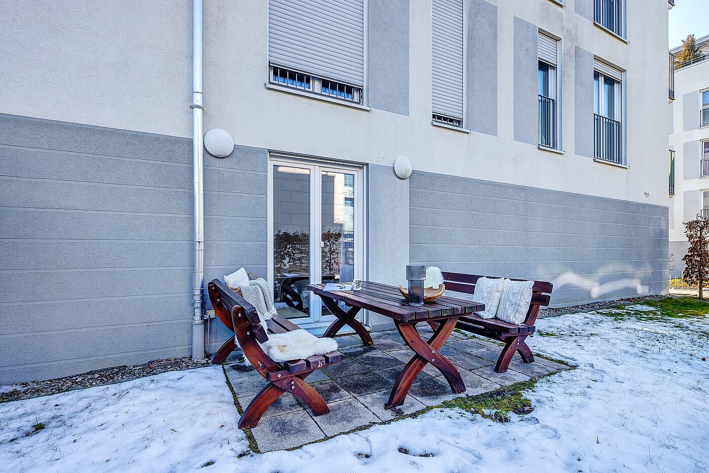 Appartamento al piano terra a 2 camere | München-Riem | 2201ML1 | Terrasse und...