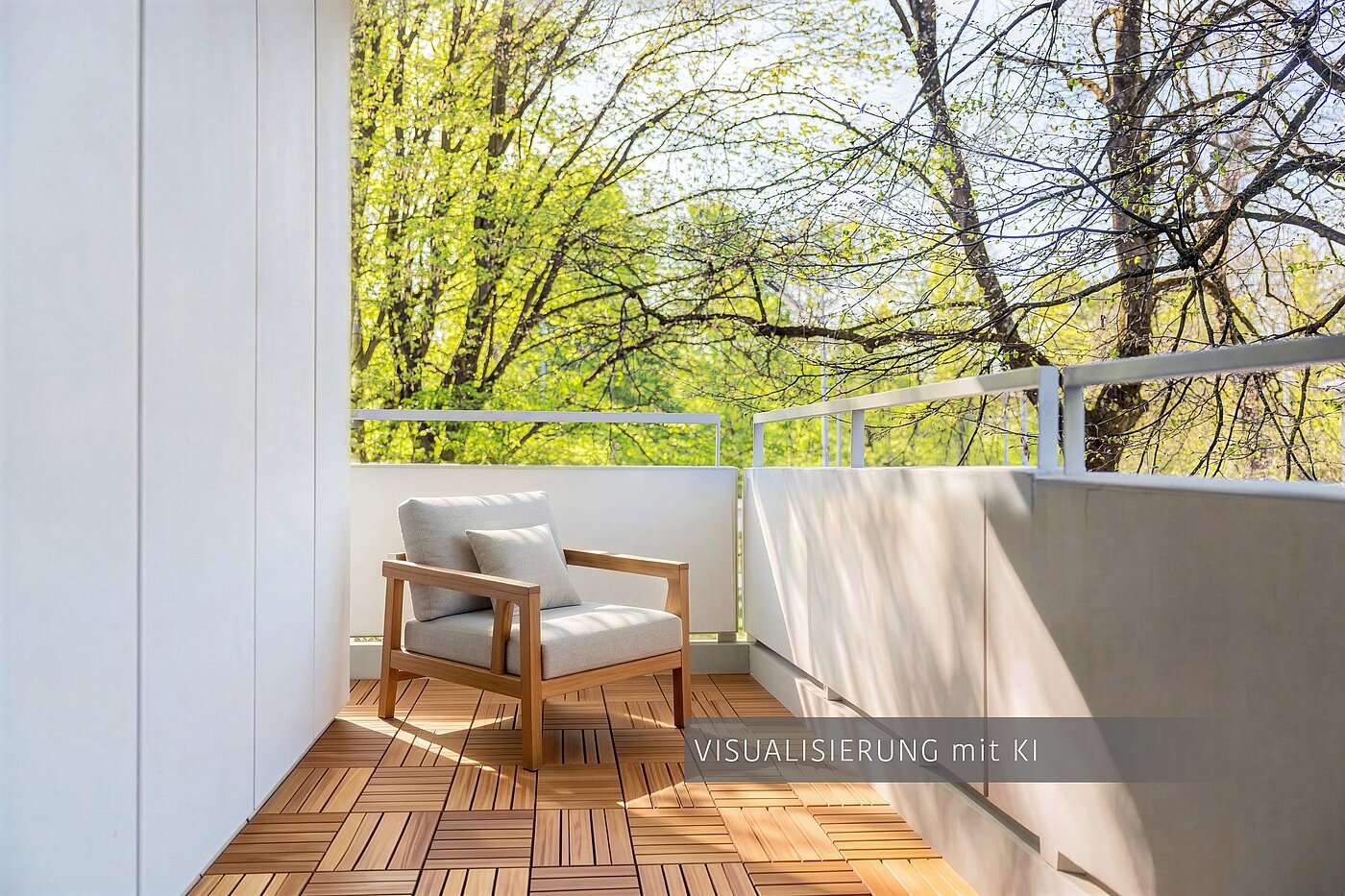 Appartamento a 3.5 camere | München-Bogenhausen | 703052 | Sonniger Westbalkon ( Visualisierung mit KI )