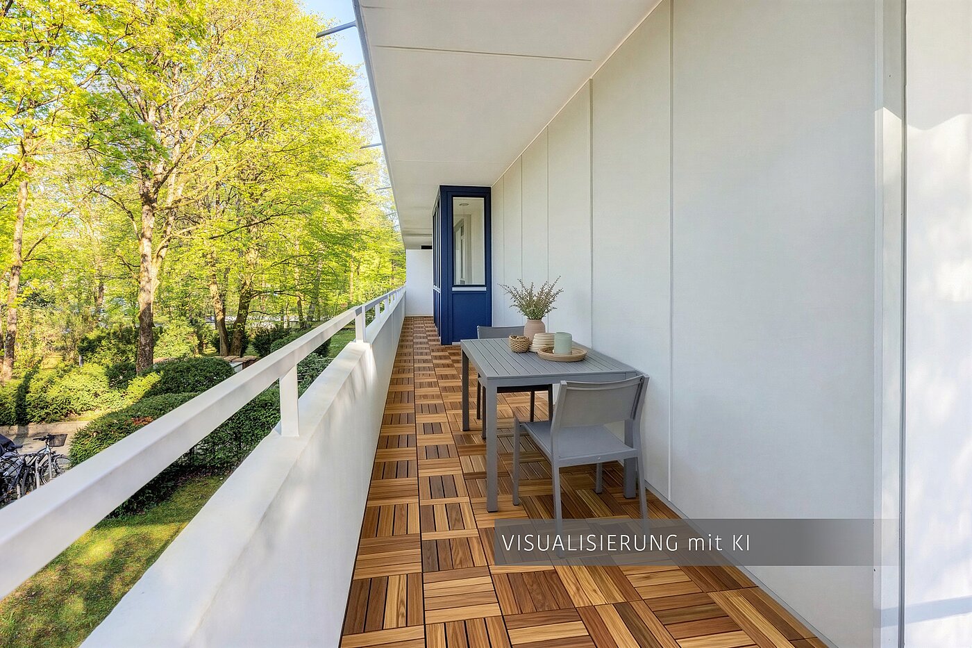 Appartamento a 3.5 camere | München-Bogenhausen | 703052 | Schattiger Nordbalkon ( Visualisierung mit KI )