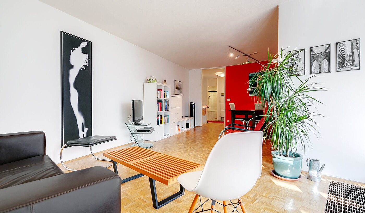 Appartamento a 2 camere | München-Schwabing | 2004ML1 | Helles Wohnzimmer