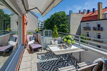 Schwabing: Per gli amanti del sole - Appartamento con terrazza sul tetto