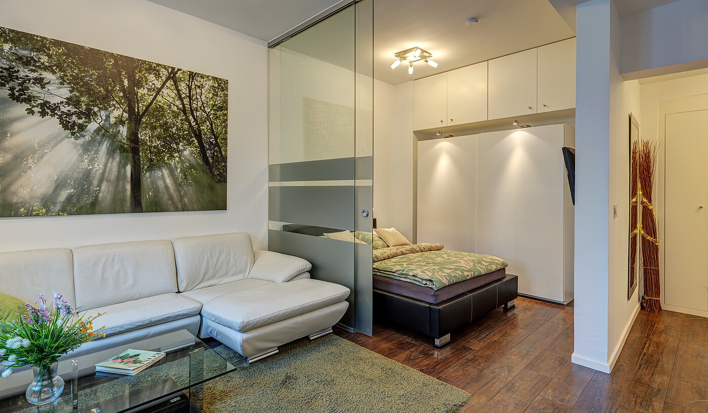 Appartamento a 1 camera | München-Neuhausen | 70235 | ...und Schlafbereich