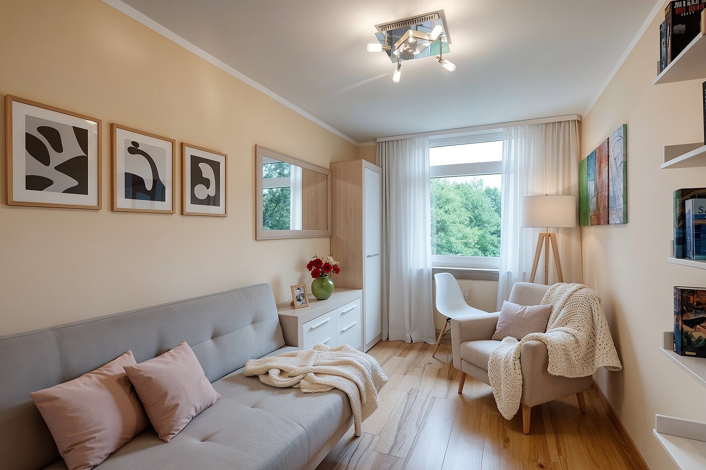 Appartamento a 4 camere | München-Aubing | 70276 | Schlafzimmer II (KI-generierte Inhalte)