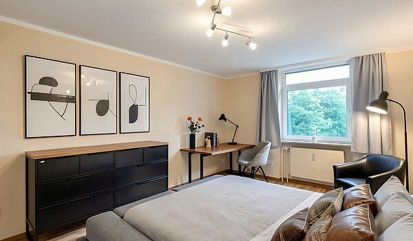 Appartamento a 4 camere | München-Aubing | 70276 | KI-generiertes Möblierungsbeispiel