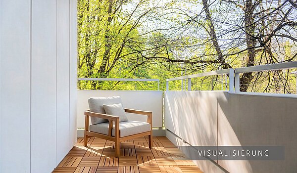 Appartamento a 3.5 camere | München-Bogenhausen | 703052 | Sonniger Westbalkon (Visualisierung)