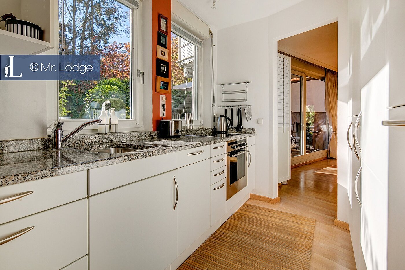 Appartamento a 2 camere | München-Schwabing | 1605ML1 | Küche mit Gartenblick