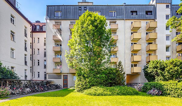 Appartamento a 1 camera | München-Schwabing | 2210ML3 | ...Gartenansicht