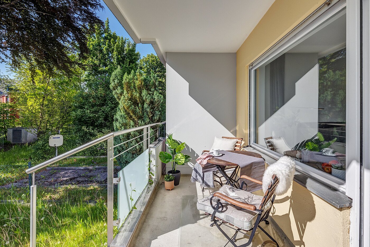 Appartamento a 1 camera | München-Freimann | 2105ML4 | Loggia  zum Garten...