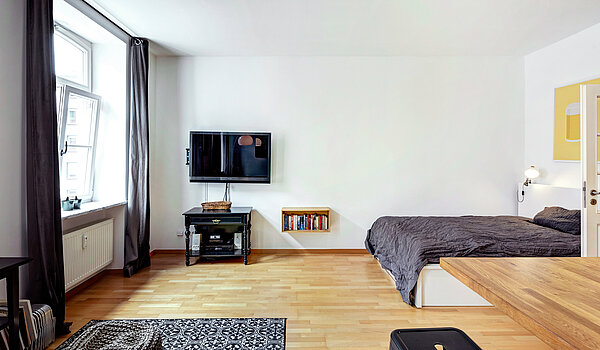 Appartamento a 1 camera | München-Ludwigsvorstadt | 70388 | Schlafbereich