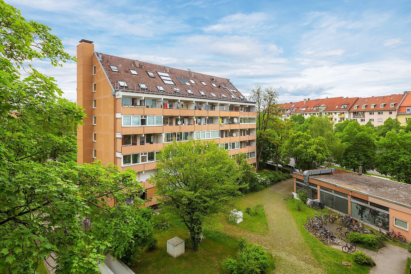 Appartamento a 1 camera | München-Nymphenburg | 2102ML7 | ...vom 4.OG in den Innenhof