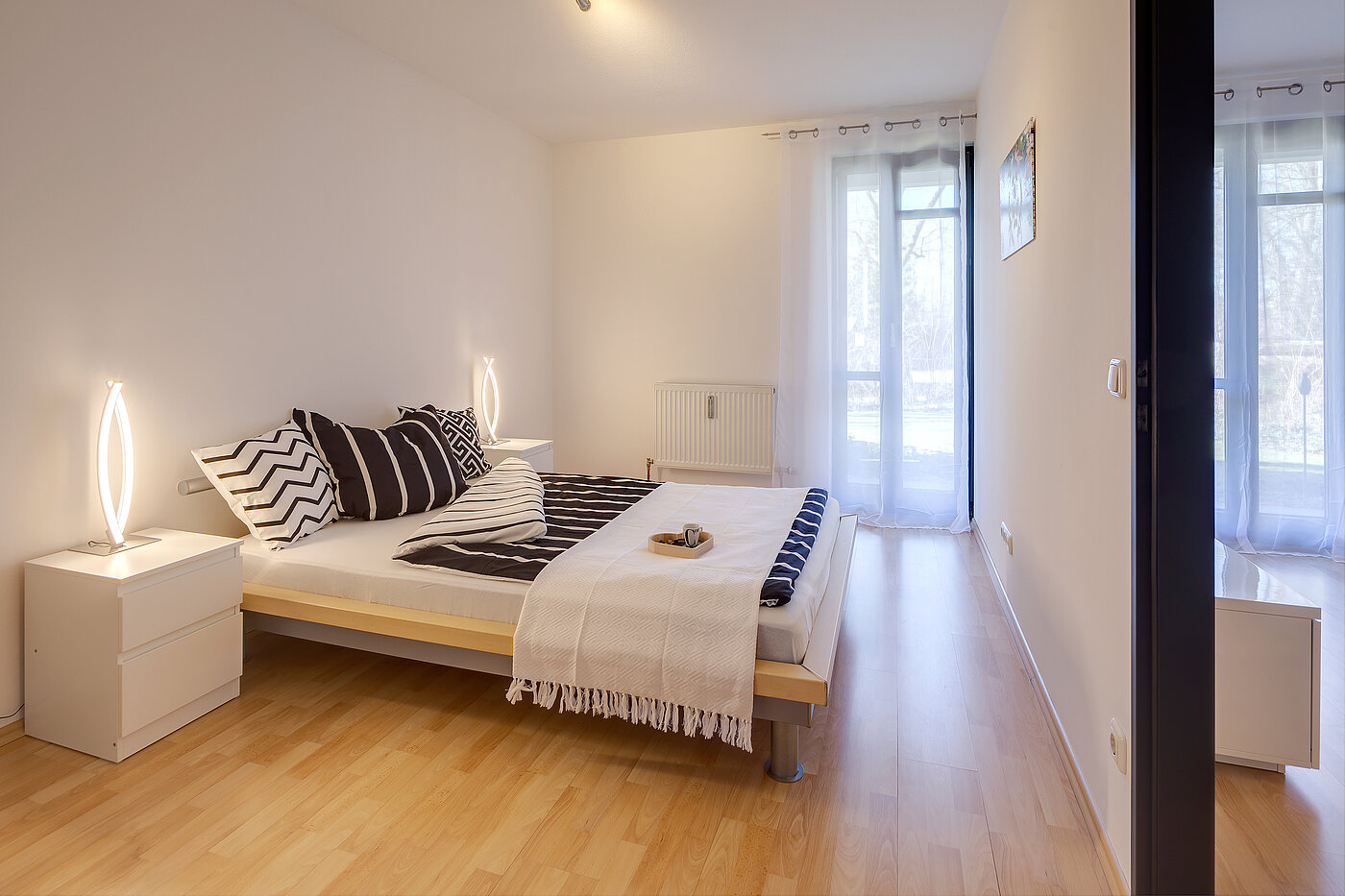 Appartamento al piano terra a 2 camere | München-Feldmoching | 70424 | Schlafzimmer mit...