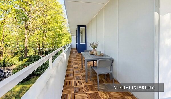 Appartamento a 3.5 camere | München-Bogenhausen | 703052 | Schattiger Nordbalkon (Visualisierung)