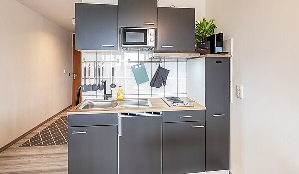 Appartamento a 1 camera | München-Haidhausen | 70482 | Graue Küche