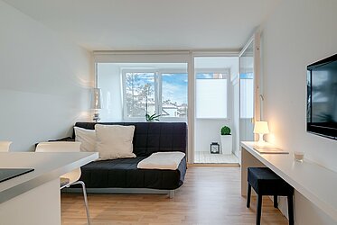 Neuhausen: Appartamento moderno, arredato e attraente con balcone