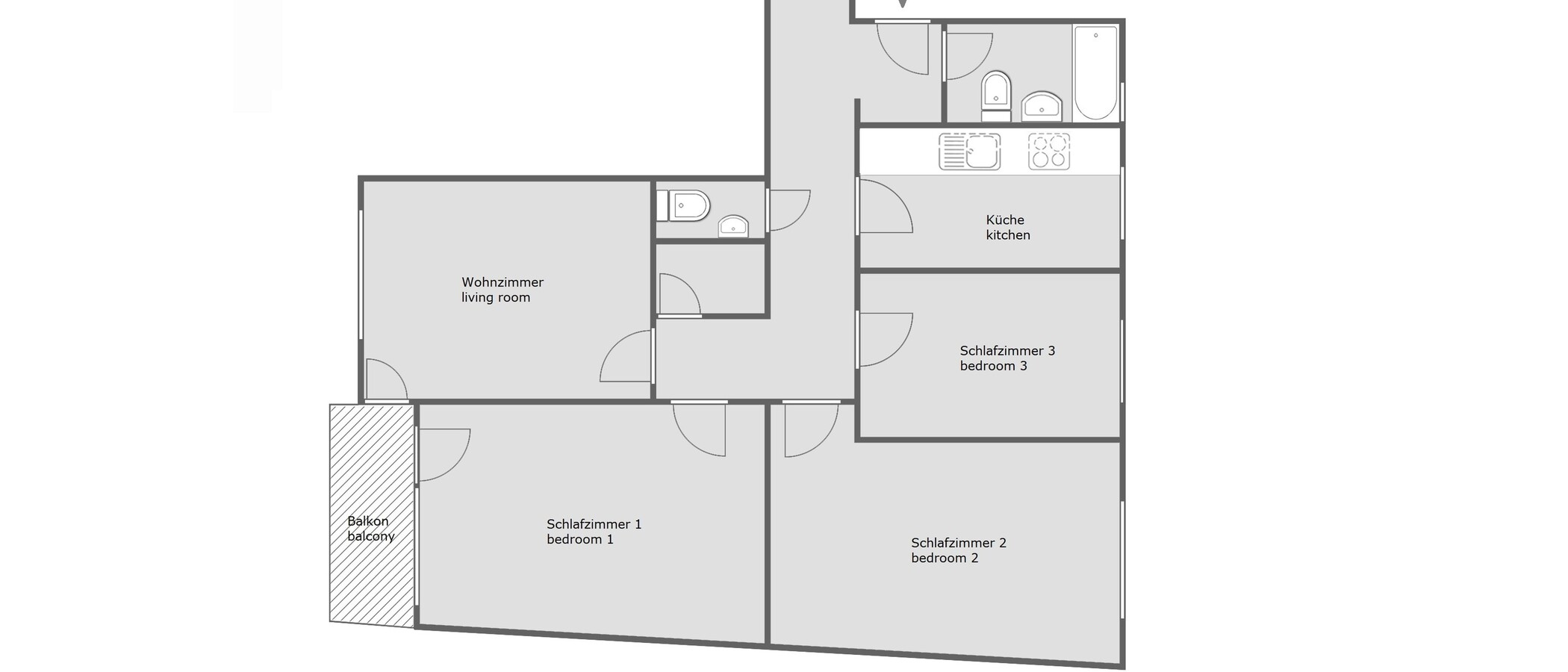 appartamento München Neuhausen 01 planimetria 10004
