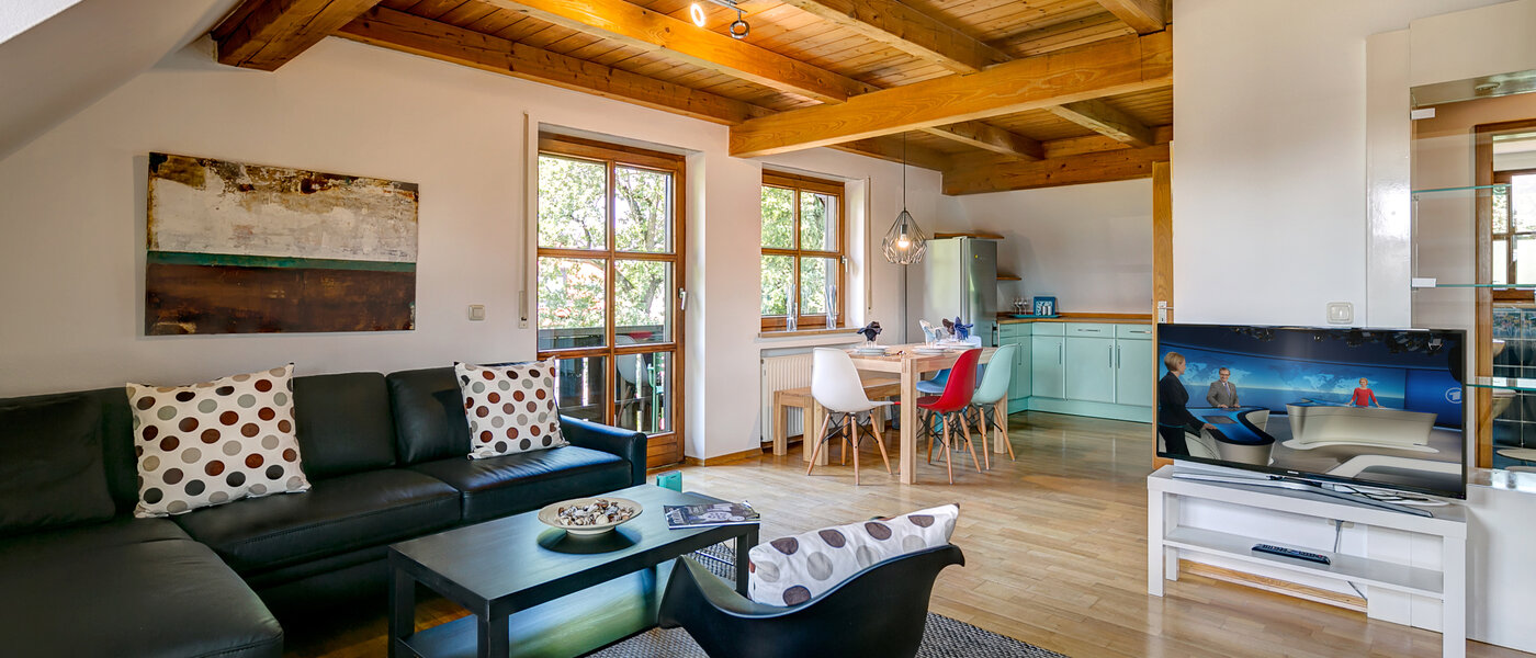 attico München Obermenzing 02 soggiorno 10079