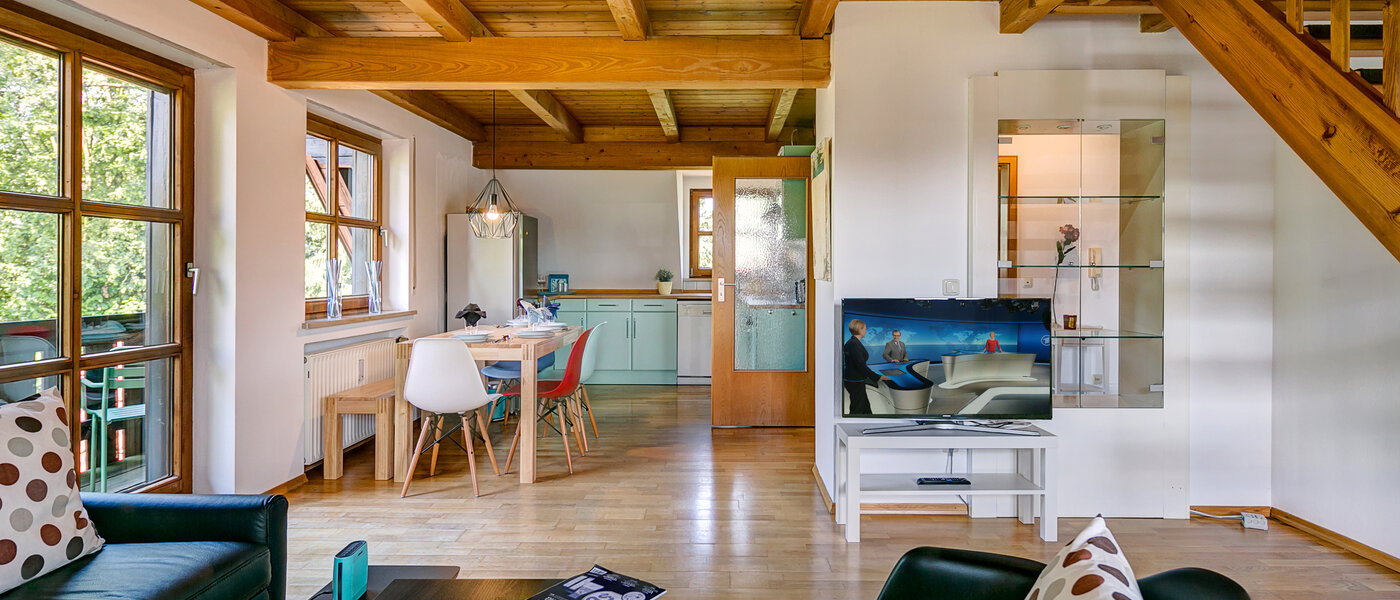 attico München Obermenzing 03 soggiorno 10079