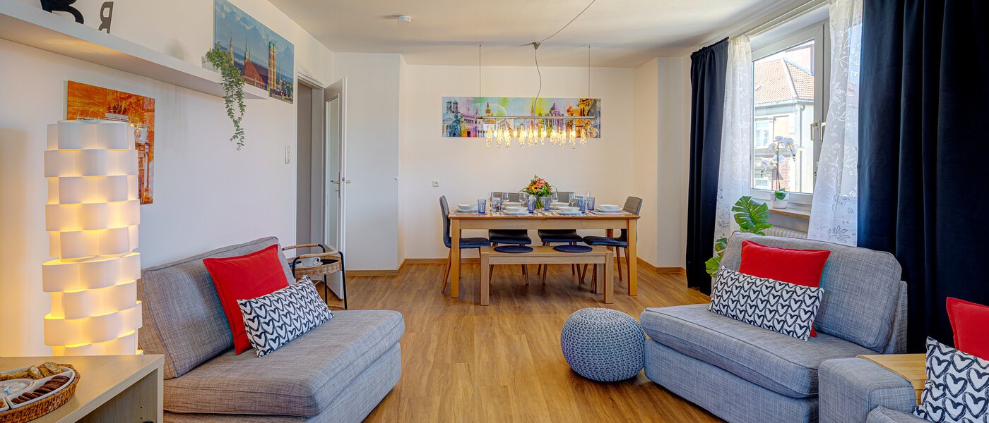 appartamento München Lehel 05 zona living 10088
